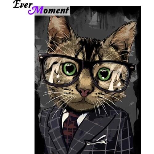 Ever Moment Working Cat Manager Diamond Painting Cross Stitch DIY 3D Diamond Embroidery Full Square Stones Art Painting ASF831