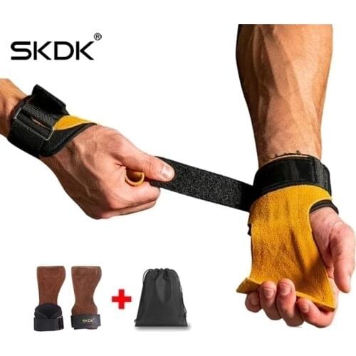 SKDK Hand Grips Gymnastics Gloves Grips Anti-Skid Gym Fitness Gloves Weight Lifting Grip Gym Crossfit Trainining fitnes gear