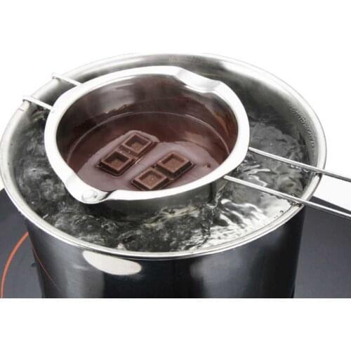 Chocolate Butter Melt Pot Stainless Steel DIY Kitchen Dessert Baking Tool Long Handle Candle Soap Handmade Tools Kitchen Gargets