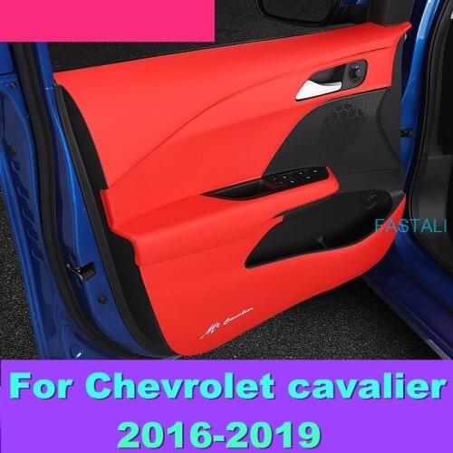 For Chevrolet cavalier 2016-2019 Car door anti-kick stickers inner door panel leather decorative stickers car accessories