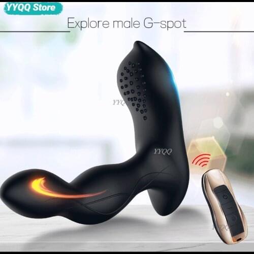 Prostate Massager Wireless Remote Control Anal Plug Male Vibrator Rechargeable G-spot Massage Anal Sex Toys Adult Sex Products