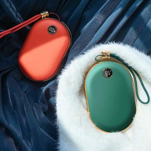 Mini Hand Heater 10000mAh Power Bank Portable Charger USB Rechargeable Winter Hand Warmer Travel Quick Heating Type C Powerbank