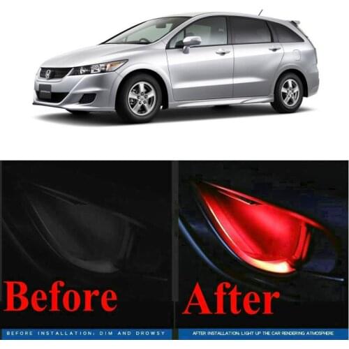 4pc CF style stickers on cars interior inside door handle atmosphere lamp for Honda LOGO (GA) STREAM clarity crz crosstour