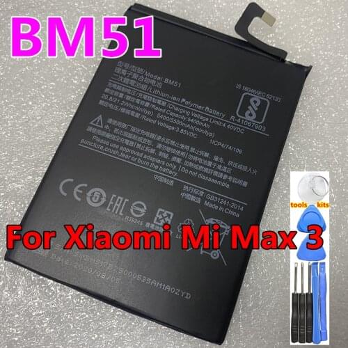 NEW Original BM51 5500mAh Battery For Xiaomi Mi Max3 Max 3 Batteries