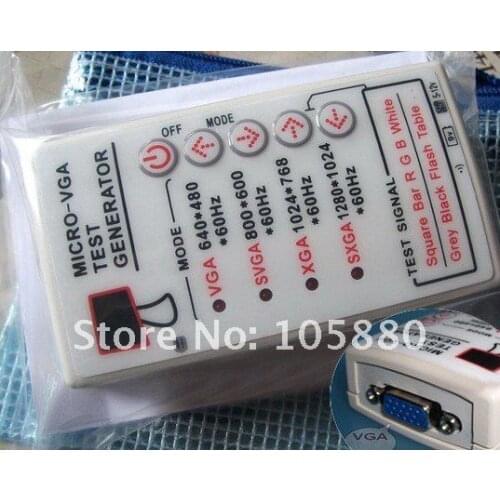 5-12V Portable VGA / SVGA / XGA Color Test Signal Generator V2.0 60HZ F LCD&CRT Display