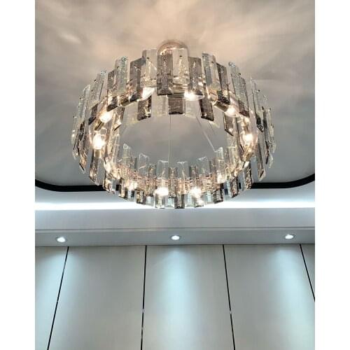 Postmodern Light Luxury Crystal Chandelier Living Room Modern Simple Dining Room Lamp Bedroom Hong Kong Style Lamp