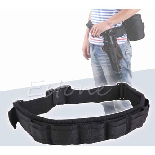 Camera Adjustable Waist Belt Hang Lens Bag Case Pouch Holder Pack Strap Padded