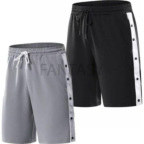 Men Button Summer Running shorts Pants Mens shorts Fast Dry gyms Bodybuilding Jogger Pants Basketball Training Soccer Track