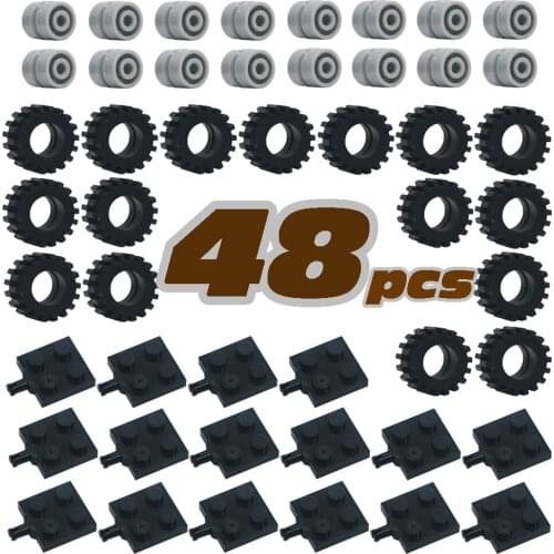 Technical Car Wheel City Creative Parts MOC Bricks Compatible Accessories Building Blocks High-Tech Parts