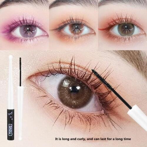 4D Mascara Fluffy Volume Mascara Silk Fiber Eyelash Waterproof Rime Extension Thick Long Curling Lengthen Eyelash Cosmetic TSLM2