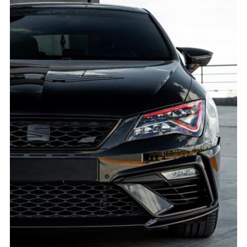 For Seat Leon Batman Mirror Cover Mk3 5F Fr Cupra 2012 2013 2014 2015 2016 2017 2018 2019 Piano Black 2 Pcs. Right-Left