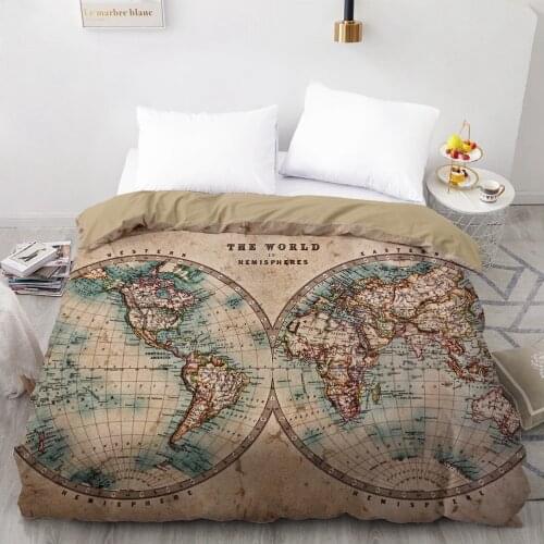 1PCS Duvet Cover,3D Luxury Printing Quilt Cover 240x220/200x200/140x200/180x210,Sailing Map Bedding King/Queen/Double,Drop Ship