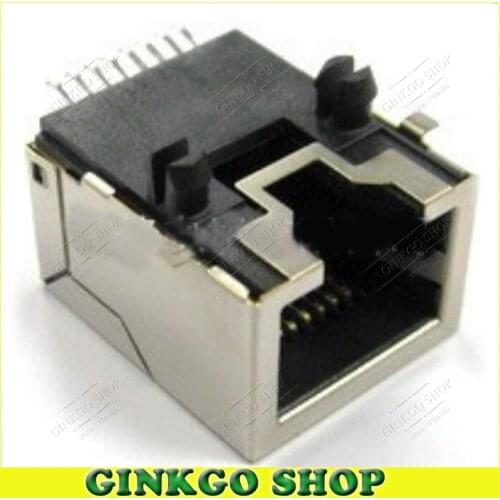 10pcs/lot Laptop Network Sockect LAN Interface RJ45 Jack Internet socket Shield wtih Column 90 Degree Free Shipping