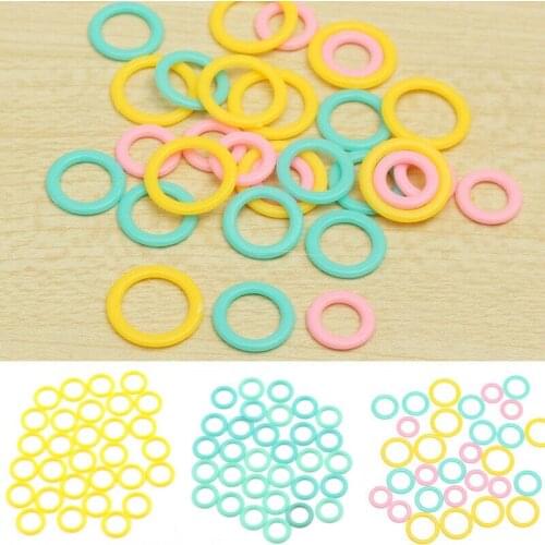60Pcs Plastic Stitch Marker Electric Hair Dryer Round Marking Circles Crochet Stitch Marker DIY Knitting Counters Needle Clip