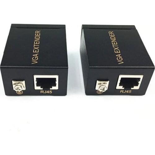 NEW VGA Network Signal Extender Sender 60m RJ45 CAT5e/6 Transmitter Receiver Adapter for HDTV