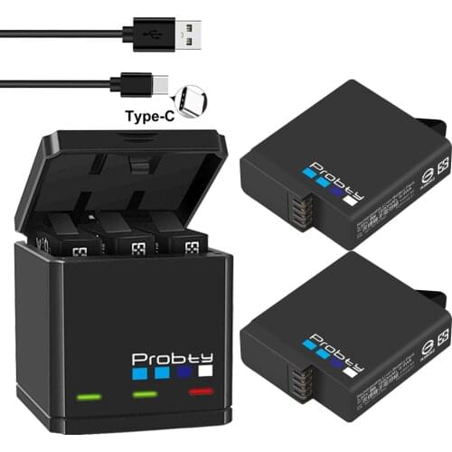 For GoPro Hero 7 hero 6 hero 5 Black Batteries and Triple Charger for GoPro Hero7 hero6 hero5 Black Battery Accessories