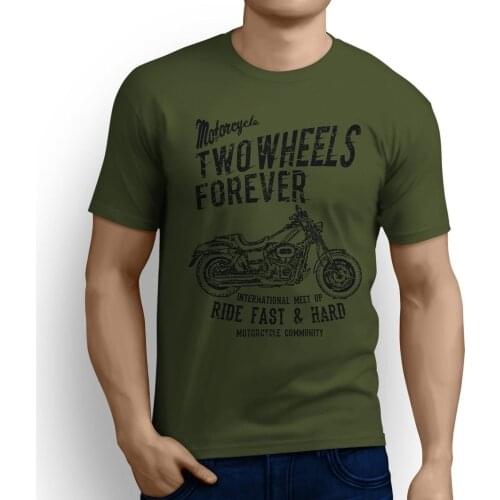 Brand T-Shirt Men 2019 Fashion American Motorbike Fat Bob Inspired Motorcycle Fan Art T-shirts Print T-Shirt Men Harajuku