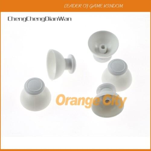 ChengChengDianWan White 3D Analog Mushroom Cap Thumbstick Joystick Caps Shell Cover for Wii Controller 6pcs/lot