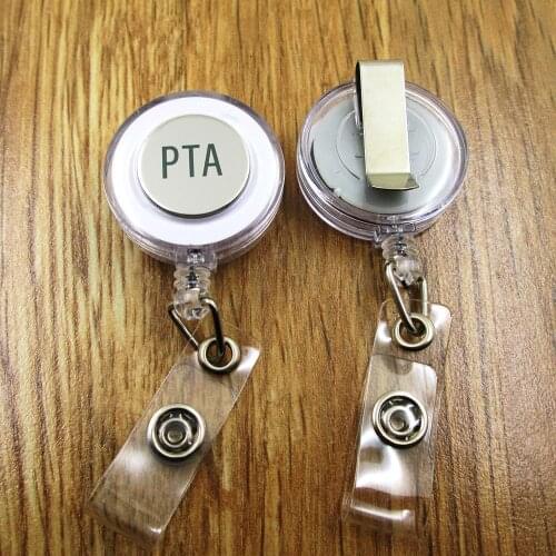 PTA ID Badge Reel for Docter Nurse Teacher Student retractable recoil id badge holder