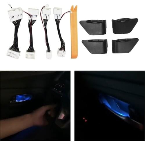 For Nissan Sylphy MK14 2019 2020 2021 ​Door Bowl Armrest Atmosphere Light Interior LED Blue Door Bowl Handle Frame Light