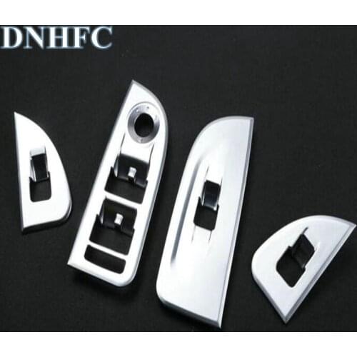 DNHFC ABS Door armrest holder window glass lift switch button knob sticker trim cover for Alfa romeo giulia 2017 Car Accessories