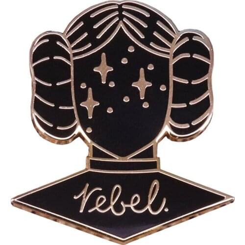 Princess Leia Enamel Pin Girl Power Badge Women Gift Pop Culture Accessories