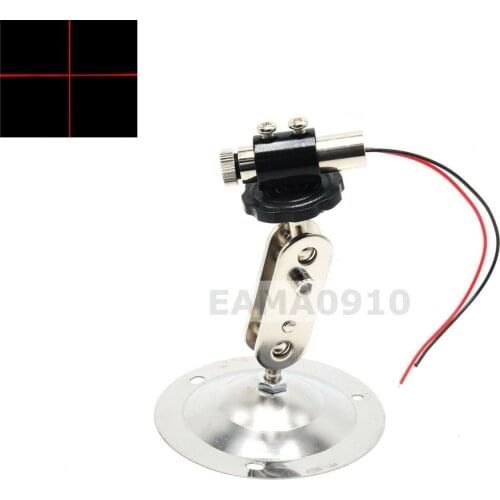 Focusable 3-5V 650nm 5mW Red Laser cross Diode Module 12x35mm W/12mm Holder Sink