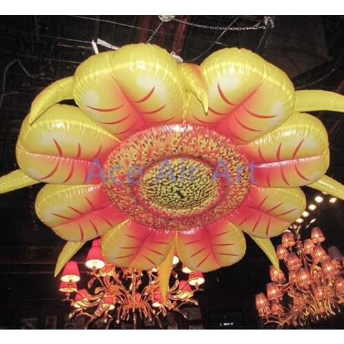 Partying Giant beatuful Inflatable lighting decoration Inflatable LED hanging wedding flower for Wedding Party Decorations
