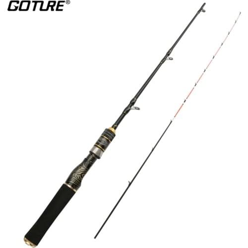 Goture 2 Sections Raft Fishing Rod 90cm 100cm Winter Ice Fishing Rod Boat Fishing Rod with Titanium Alloy Tips for Big Fishes