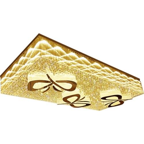 Hotel lobby engineering crystal lamp large banquet hall rectangular crystal lamp sales department Xiangyun ceiling lamp