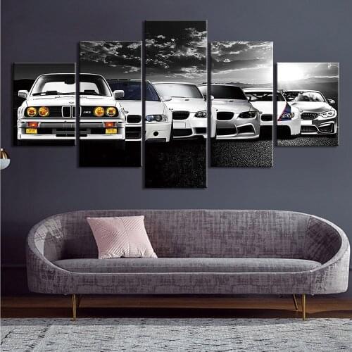 Canvas Painting Car evolution Wall Art 5 Picture Canvas Prints Modern Wall Pictures Home Decor Frame