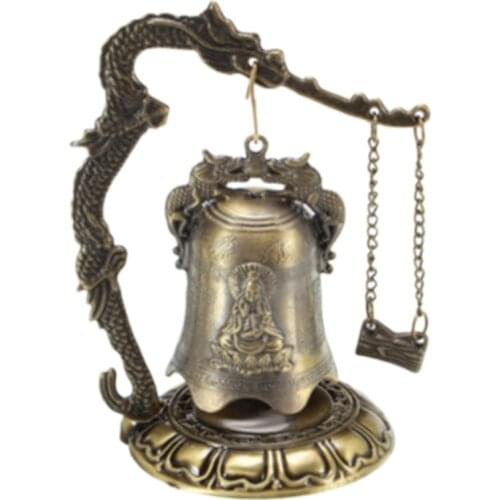 Dragon Bell Clock Lotus Buddha Buddhism Arts Statue Clock Buddhist Temple Brass Copper Home Decorative Crafts Decoracion Budas