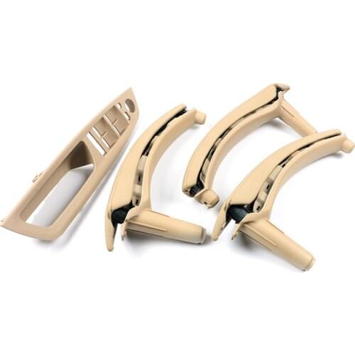 7Pcs/Set LHD RHD Car Interior Inner Door Leather Pull Handle Trim Cover For BMW E70 E71 X5 X6 2007-2013 Car Styling
