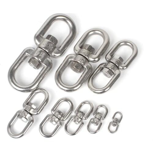 M3~16 Swivel Eye Double Ended Round Ring Rotating Hoist Eye to Eye Bolt 3pcs