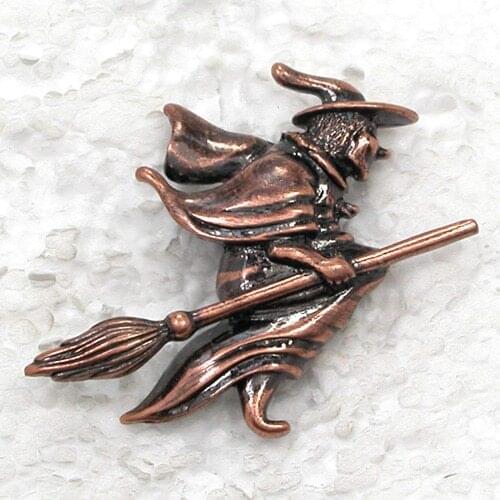 Antique Copper Brooch Witch Pin brooches C396 C
