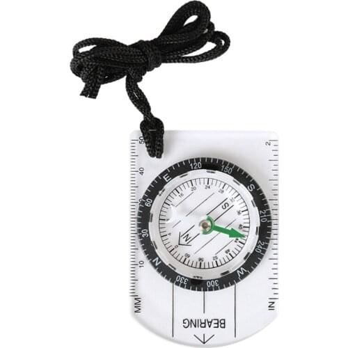 Multi-functional Portable Compass Measuring Scale Map Outdoor Compass Survival Tools for Camping & Hiking