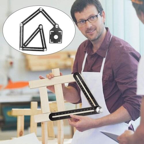 Multi-Function Ceramic Tile Universal Hole Locator opposite Sex Folding Rules Woodworking Brickwork Measuring Locator