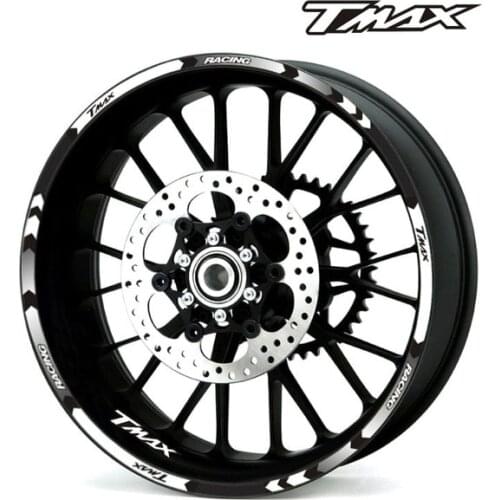 New high quality 12 Pcs Fit Motorcycle Wheel Sticker stripe Reflective Rim For Yamaha TMAX 500 530