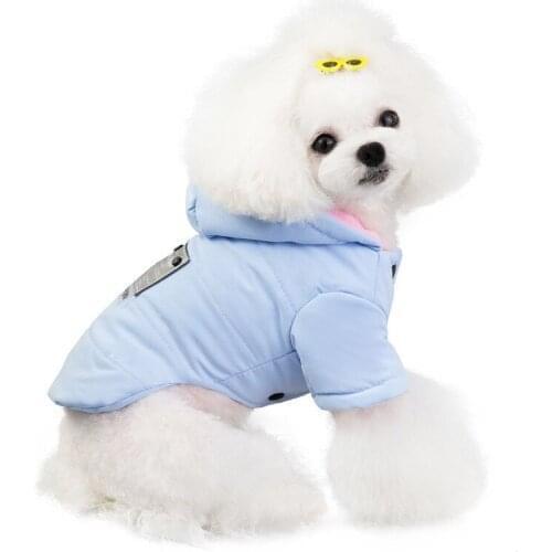 Printed Soild Cotton Dog Winter Clothing Dog Coat Pet Dog Clothing Autumn/Winter Thickened Simple Cotton Clothes