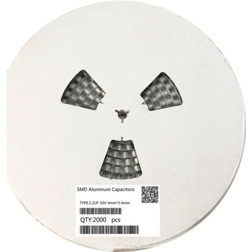Original 2000pcs 2.2UF 50V 4mm*5.4mm SMD electrolytic capacitor 20