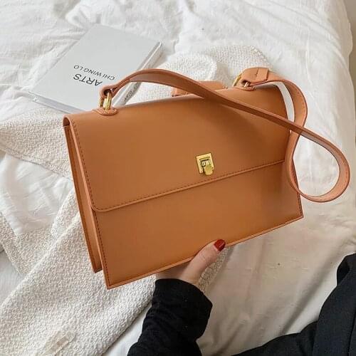 Simple Solid Color Pu Leather Crossboby Bags for Women 2021 Travel Shoulder Handbag and Purses Fashion Small Green Square Bag