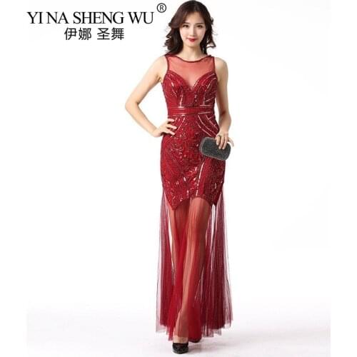 Sexy Prom Party Dresses Women Backless Lady High Quality Sequins Evening Long Club Ballroom Wedding Gown Vestidos De Gala Plus