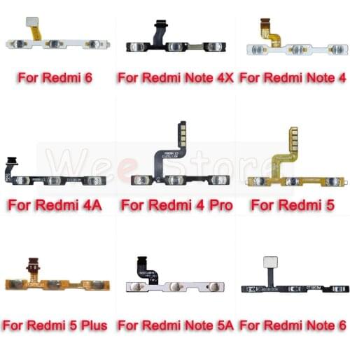For Xiaomi Redmi Note 4 5 6 4A 4x 5A 6A Plus Pro Buttons Volume & Power Flex Cable