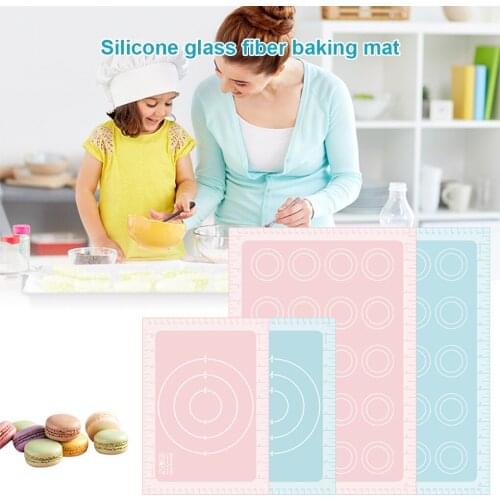 Silicone Dough Mat Rolling Non-Slip Pastry Pad With Scaled Foldable Bread Pizza Baking Mat DIY Kitchen Cake Baking Tools