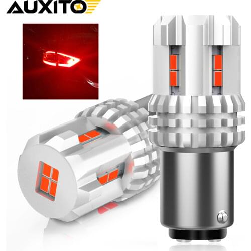 AUXITO 2x 1157 P21/W5 BAY15D LED Canbus Red Yellow Car Brake Lights Tail Bulb for Hyundai Solaris Santa Fe I20 I30 Tucson Accent