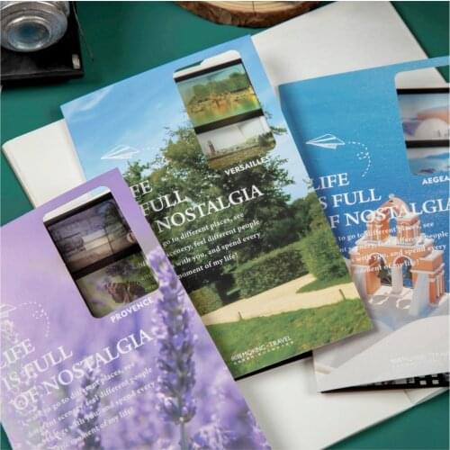 3 Sheets/pack Life Is Full of Nostalgia Series of Landscape Film Style PET Journal Luggage Decoration DIY Stickers