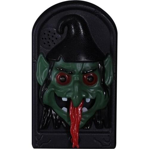 3 pcs Halloween Prop Ghost Doorbell Decor with Scary Sound and Light Up Terror Scary Haunted House Decoration Party Supplies