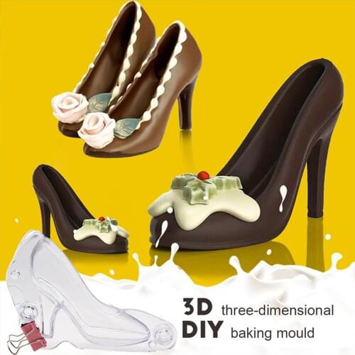 3D Cake Decorating Mold Tools 3D High Heel Shoe Shape Chocolate Candy Sugar Paste Mold DIY Cake Mold Baking Tools For Kitchen