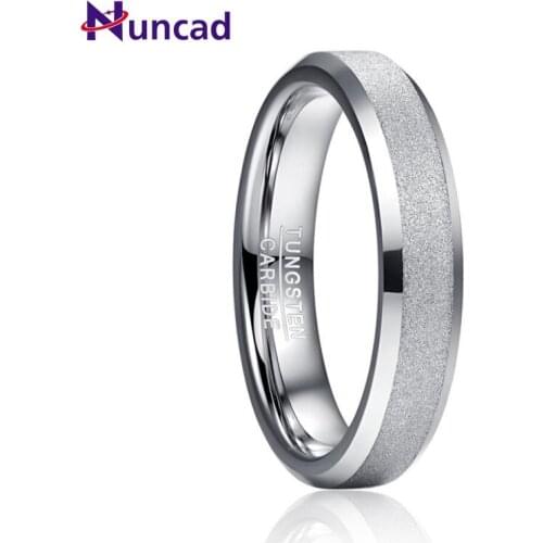 4mm Comfort Fit Tungsten Carbide Ring For Men Women Sandblasted Tungsten Wedding Band Jewelry AAA Quality