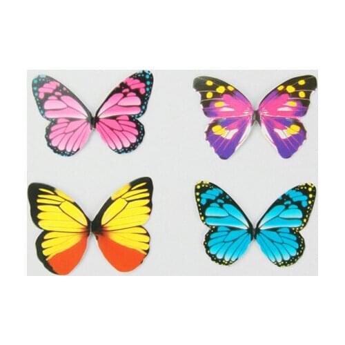 50pcs/set Butterfly Cake Topper Baking Inserted Card Set Birthday Cupcake Love Decoration Tools Party Supplies 4N1253